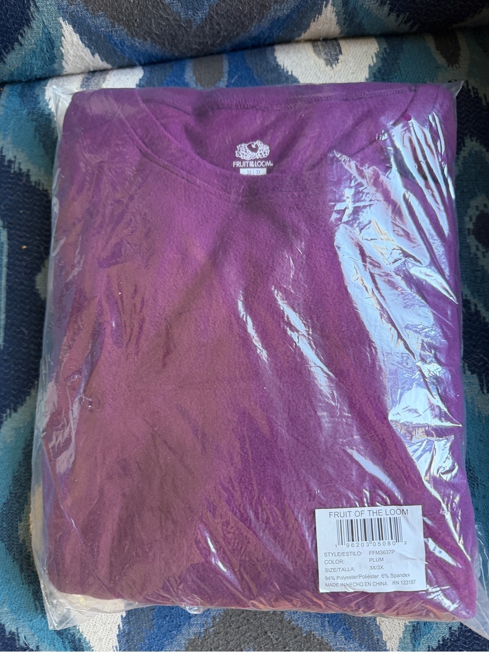 Fruit of the Loom Plum sweater  - Deep Purple sweat set